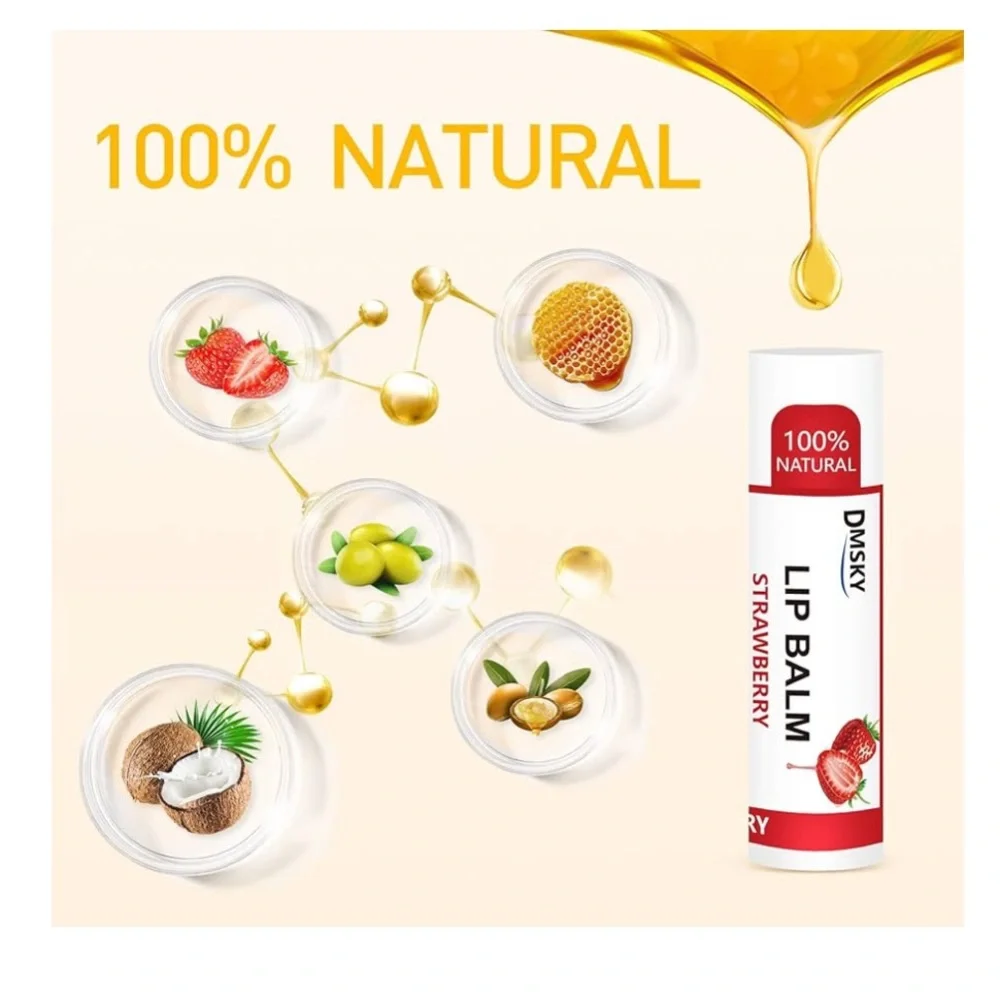 24 Pack Lip Balm, Natural Lip Balm Bulk w: Vitamin E &Coconut Oil, Moisturizing